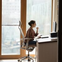 woman sitting on Ergonomic Office Chair
